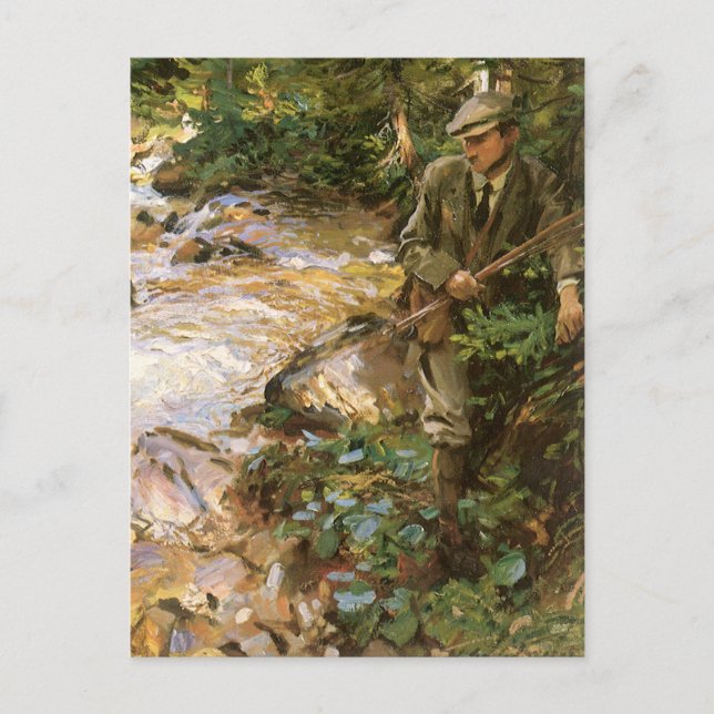 Trout Stream i Tyrol av John Singer Sargent Vykort (Framsida)
