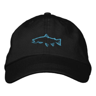 Trout Tracker Hat - Blue Broderad Keps
