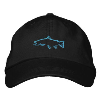 Trout Tracker Hat - Blue Broderad Keps