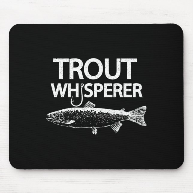 Trout Whisperer Funny Fly Fisherman Tee Musmatta (Framsidan)