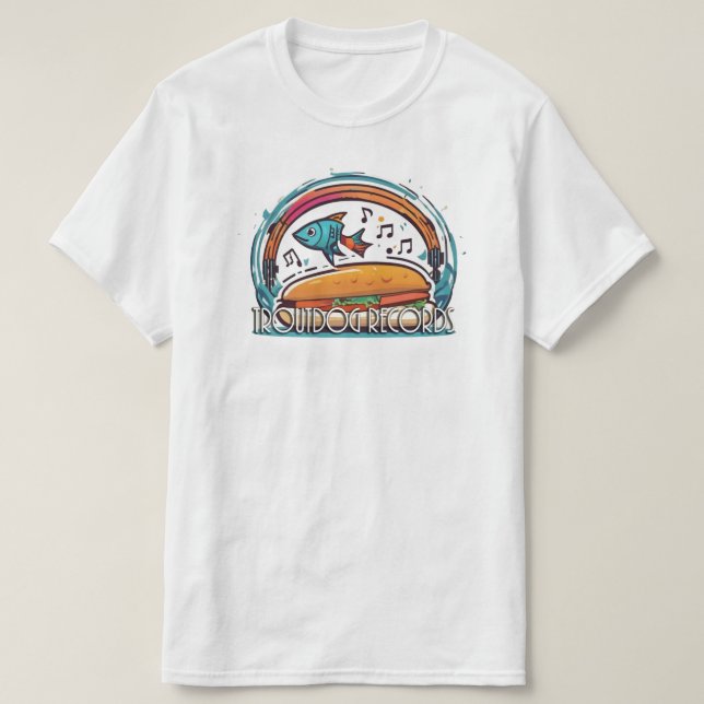 Troutdog Records Logotyp T-Shirt (Design framsida)
