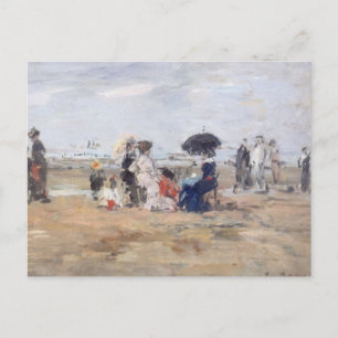 Trouville, Scène de plage - Eugène Boudin Vykort