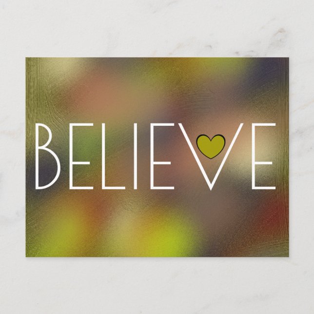 TROVÄRDIG Ord Cute Vykort (Framsida)