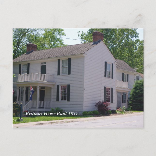 Troy 066, Brittany House Byggt 1851 Vykort (Framsida)