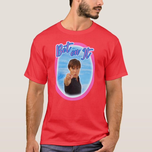 Troy Bolton Says Bet On It High School Musical Zac T Shirt (Framsida)