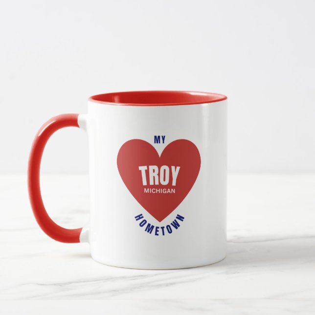 Troy Michigan Hometown Coffee Mugg (Vänster)
