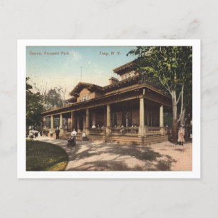 Troy NY Casino, Prospect Park, 1910 Vintage Vykort