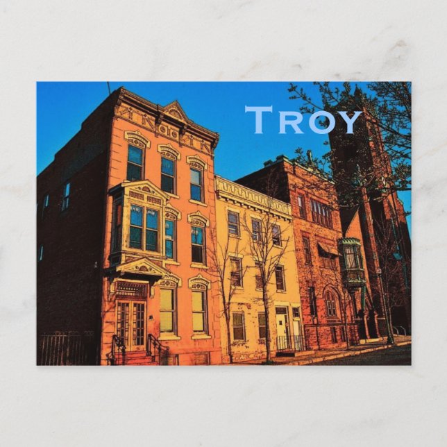 Troy (NY) vykort (Framsida)