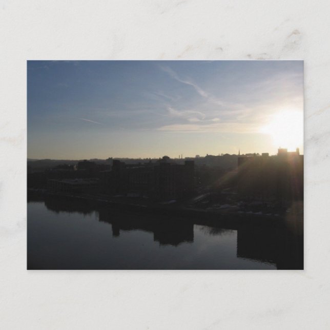 Troy sunrise på hudson vykort (Framsida)