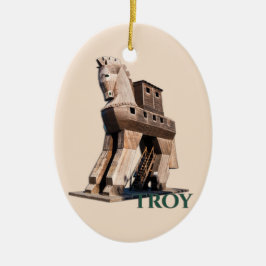 Troy: Trojan Horse Julgransprydnad Keramik
