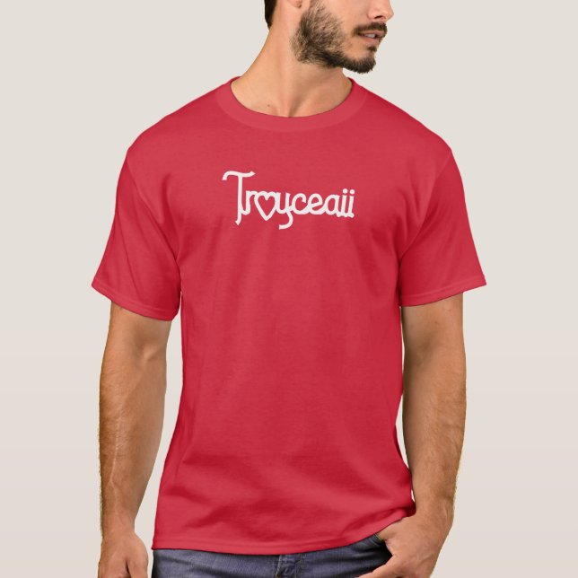 Troyceaii Red logotyp T T Shirt (Framsida)