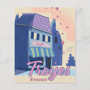 Troyes Frankrike resaffisch Flygblad