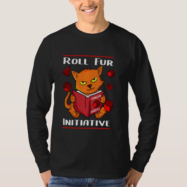 Trpg RPG RPG-roll för Initiativ-dung T Shirt (Framsida)