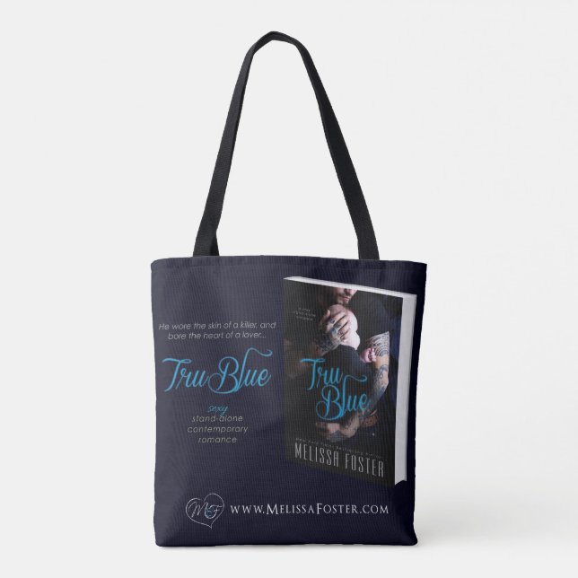 Tru Blue Tote Bag Tygkasse (Baksida)