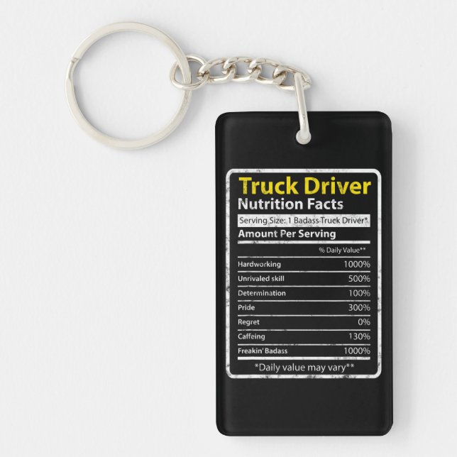 Truck Driver Nutrition Tag (Framsidan)
