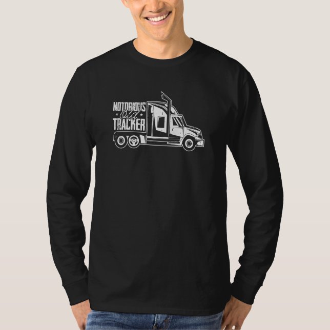 Truck Driver  Trucking Rig Old Man Trucker T Shirt (Framsida)