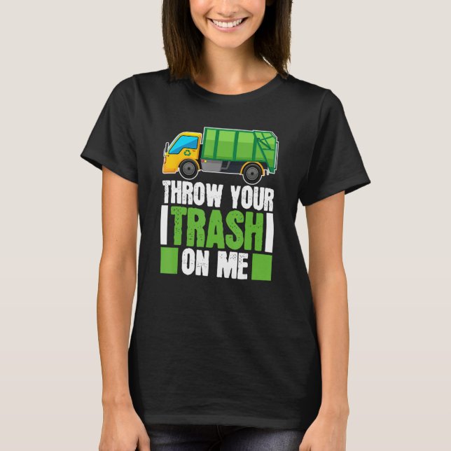 Truck Driver Trucking  Rig Trucker Garbage Truck T Shirt (Framsida)