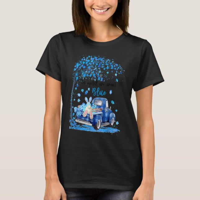 Truck in april we wear blue autism awareness t shirt (Framsida)