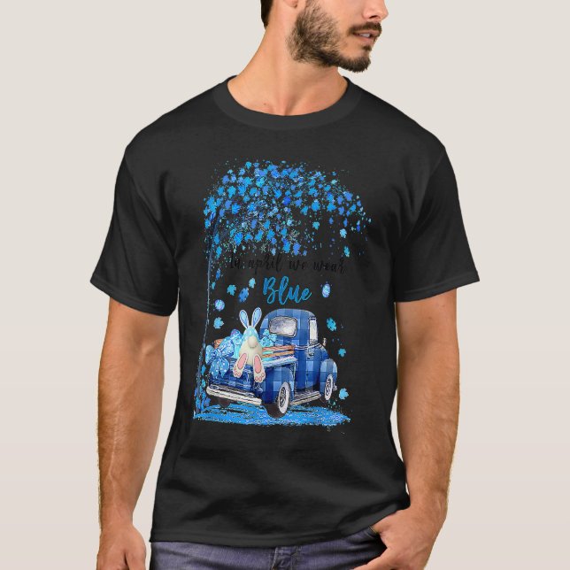Truck in april we wear blue autism awareness t shirt (Framsida)