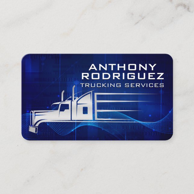 Truck in Motion | Shipping Transport Visitkort (Framsida)