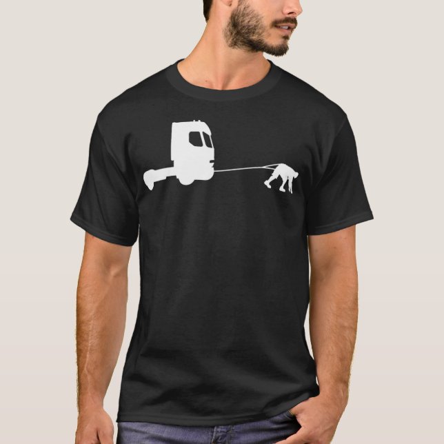Truck Pull geek spiritual  T Shirt (Framsida)