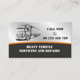 Truck Repair, Diesel Mechanic Business Card Visitkort