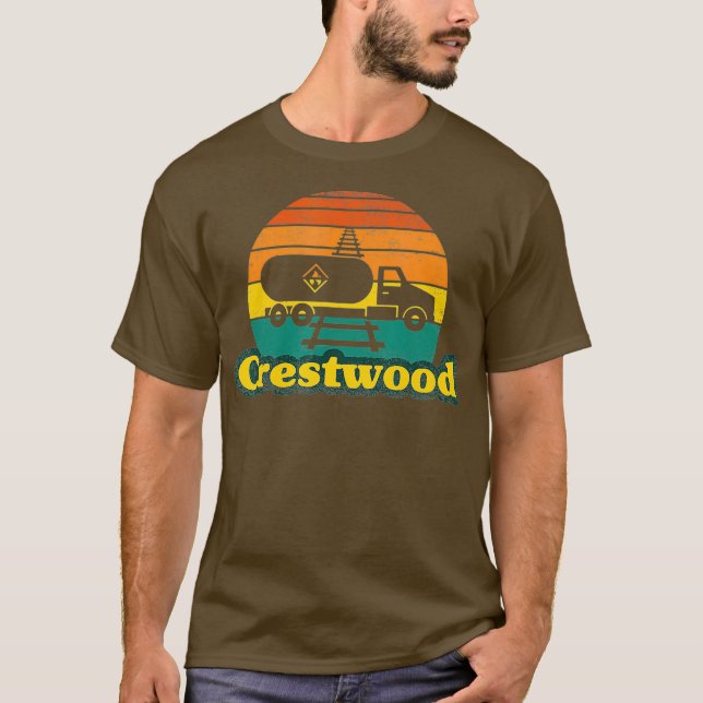 Truck Semi Stuck on Railroad  Crestwood Kentucky T Shirt (Framsida)