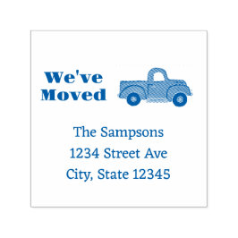 Truck We're Moving Announcement Självfärgande Stämpel