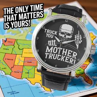 Truck You Mother Trucker Skull! Armbandsur