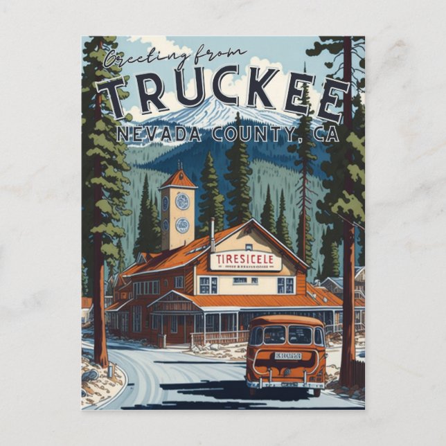 Truckee, CA Vykort (Framsida)
