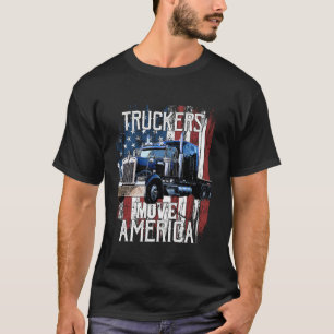 Trucker American Flagga Driver Gift T Shirt