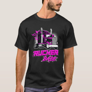 Trucker Babe Lastbil förare, Lastbil, T Shirt