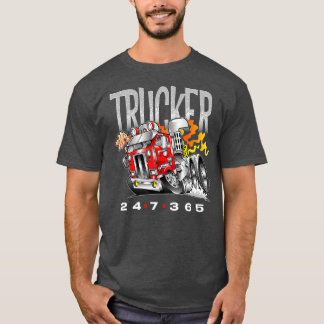 Trucker Cabover Trucking Manar Womens Lastbil T Shirt