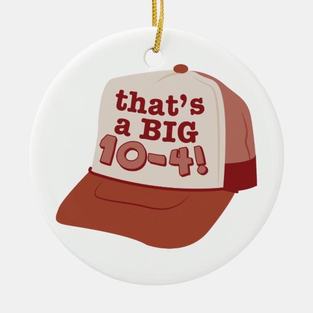 Trucker Cap Julgransprydnad Keramik (Framsidan)
