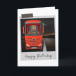 Trucker Cat Funny Birthday Card Kort<br><div class="desc">Öka alla kattälskares födelsedag med den här kattdjuret för viskhet och roligt!</div>