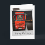 Trucker Cat Funny Birthday Card Kort<br><div class="desc">Öka alla kattälskares födelsedag med den här kattdjuret för viskhet och roligt!</div>