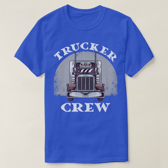 Trucker Crew Lastbil, drivrutin Asphalt Cowboy Hig T Shirt (Design framsida)