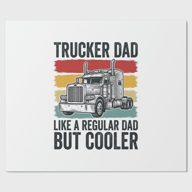 Trucker Dad Like a Regular Dad But Cooler Shirt_1 Presentpapper (Platt)