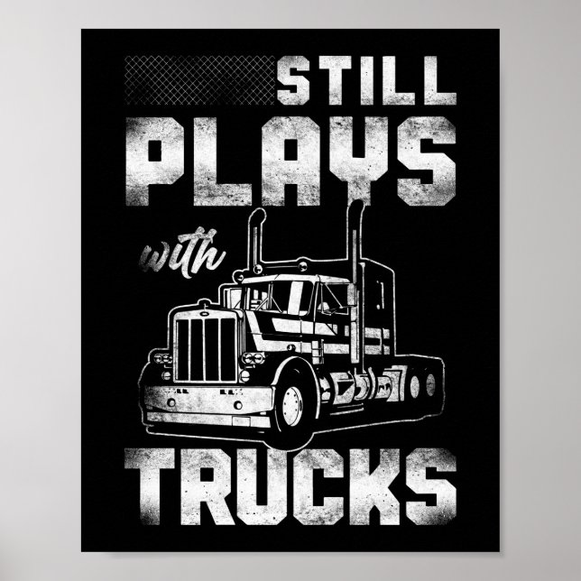 Trucker-drivrutinen Lastbil spelas fortfarande med Poster (Framsidan)