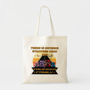 Trucker Family Strong Parents Children Road Bond Tygkasse