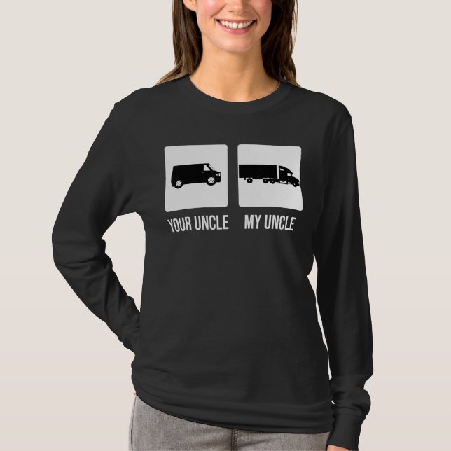 Trucker farbror Lastbil Driver Trucking Lastbilar T Shirt (Framsida)