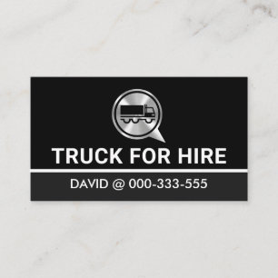 Trucker för Silver Lastbil Tal Box Visitkort