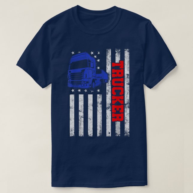 Trucker Funny Lastbil Driver2994 T Shirt (Design framsida)