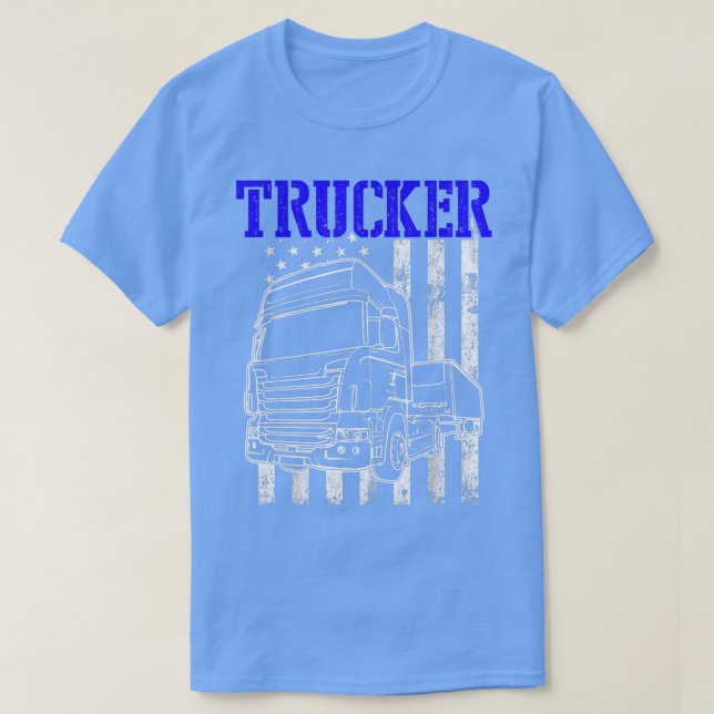 Trucker Funny Lastbil Driver 2991 T Shirt (Design framsida)