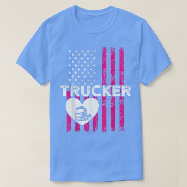 Trucker Funny Lastbil Driver 3007 T Shirt (Design framsida)