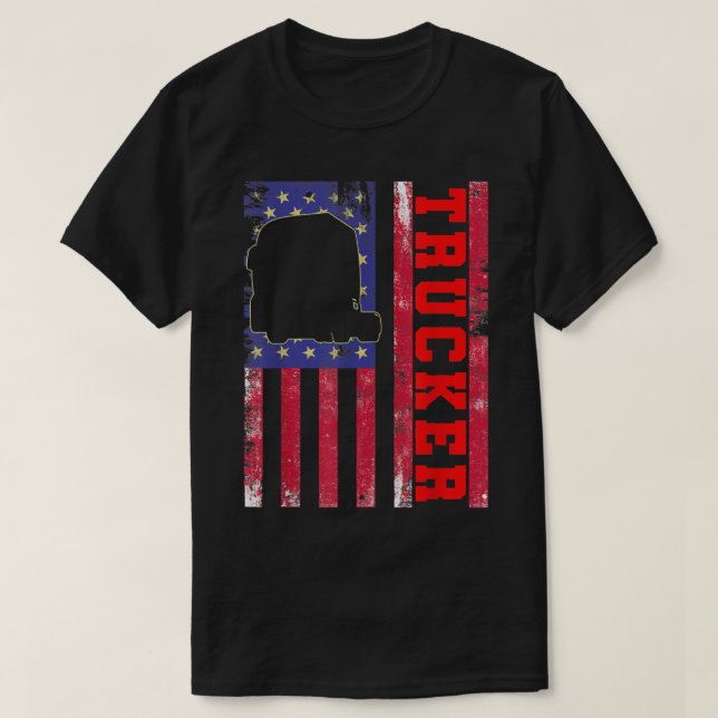 Trucker Funny Truck Driver2984 T Shirt (Design framsida)