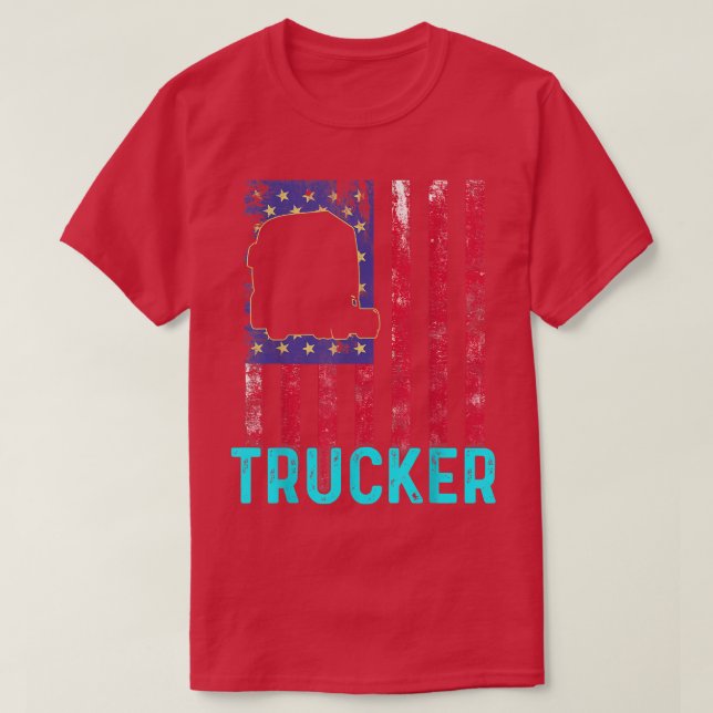 Trucker Funny Truck Driver 2987 T Shirt (Design framsida)