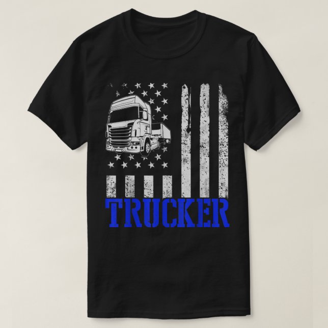 Trucker Funny Truck Driver 3013 T Shirt (Design framsida)