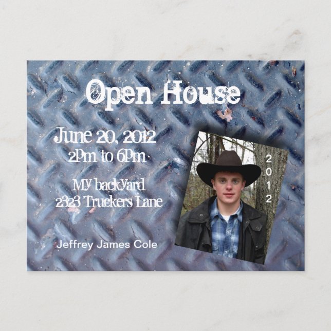 Trucker gå vykort för Open House (Framsida)