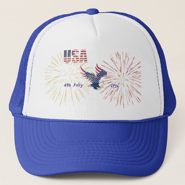 Trucker Hat America 4th July  Keps (Framsida)